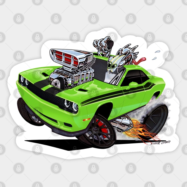 Sublime green Challenger HELLCAT Sticker by vincecrain